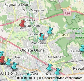 Mappa Via Madonna dell'Albero, 21055 Gorla Minore VA, Italia (3.42867)