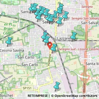 Mappa Via Milano, 20831 Seregno MB, Italia (1.256)