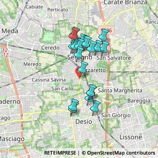 Mappa Via Milano, 20831 Seregno MB, Italia (1.5375)