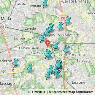 Mappa Via Milano, 20831 Seregno MB, Italia (2.0355)