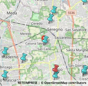 Mappa Via Ugo Betti, 20831 Seregno MB, Italia (3.22909)