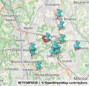 Mappa Via Ugo Betti, 20831 Seregno MB, Italia (3.22364)