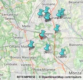 Mappa Via Ugo Betti, 20831 Seregno MB, Italia (3.52231)