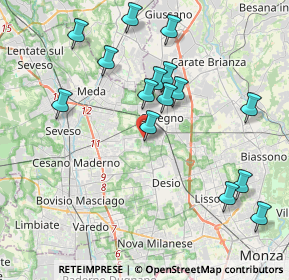 Mappa Via Ugo Betti, 20831 Seregno MB, Italia (4.078)