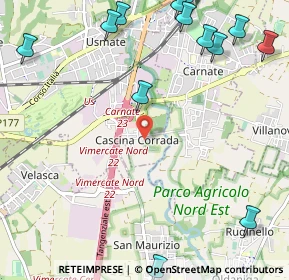 Mappa Via Pietro Mascagni, 20865 Usmate Velate MB, Italia (1.55923)