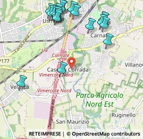 Mappa Via Pietro Mascagni, 20865 Usmate Velate MB, Italia (1.306)
