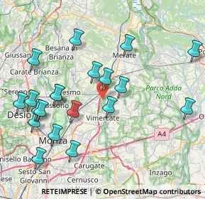 Mappa Via Pietro Mascagni, 20865 Usmate Velate MB, Italia (8.897)