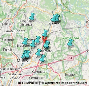 Mappa Via Pietro Mascagni, 20865 Usmate Velate MB, Italia (6.937)