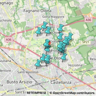 Mappa Via Goito, 21057 Olgiate Olona VA, Italia (1.2935)