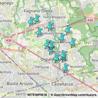Mappa Via Goito, 21057 Olgiate Olona VA, Italia (1.48714)