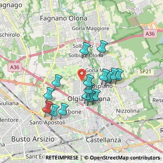 Mappa Via Goito, 21057 Olgiate Olona VA, Italia (1.56438)