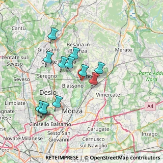 Mappa Via Caduti per la Patria, 20855 Lesmo MB, Italia (6.6975)