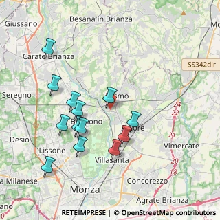 Mappa Via Caduti per la Patria, 20855 Lesmo MB, Italia (3.83923)