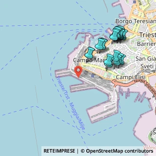 Mappa Porto Franco Nuovo, 34123 Trieste TS, Italia (1.1055)