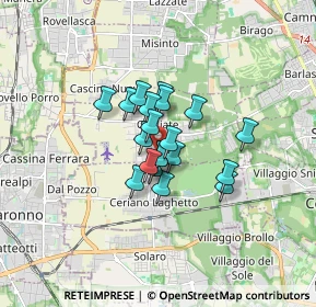 Mappa Via Ludovico Ariosto, 20815 Cogliate MB, Italia (1.0015)