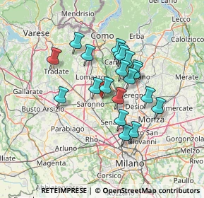 Mappa Via Ludovico Ariosto, 20815 Cogliate MB, Italia (10.991)