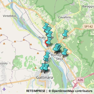Mappa Via Monte Bianco, 28078 Romagnano Sesia NO, Italia (1.455)