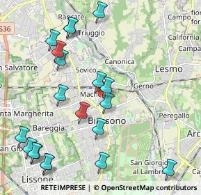 Mappa Via Vincenzo Bellini, 20050 Macherio MB, Italia (2.484)