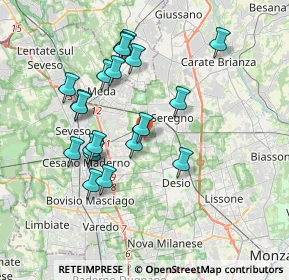 Mappa Via San Bernardo, 20031 Cesano Maderno MB, Italia (3.5135)
