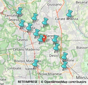 Mappa Via Don Enrico Tazzoli, 20031 Cesano Maderno MB, Italia (3.81846)