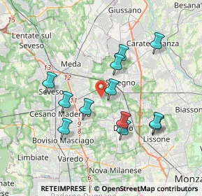 Mappa Via Don Enrico Tazzoli, 20031 Cesano Maderno MB, Italia (3.40667)