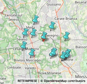 Mappa Via Don Enrico Tazzoli, 20031 Cesano Maderno MB, Italia (3.51786)