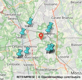 Mappa Via Don Enrico Tazzoli, 20031 Cesano Maderno MB, Italia (3.44182)