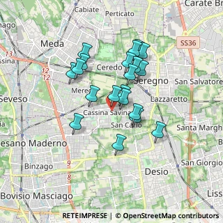 Mappa Via San Bernardo, 20031 Cesano Maderno MB, Italia (1.444)