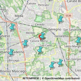 Mappa Via San Bernardo, 20031 Cesano Maderno MB, Italia (2.95)