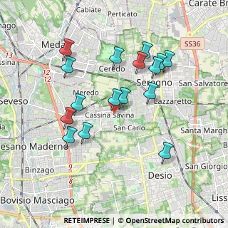 Mappa Via San Bernardo, 20031 Cesano Maderno MB, Italia (1.78438)