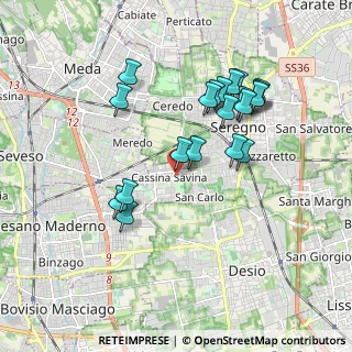 Mappa Via San Bernardo, 20031 Cesano Maderno MB, Italia (1.7545)