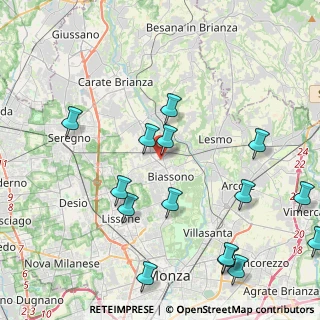 Mappa 20050 Macherio MB, Italia (5.33313)