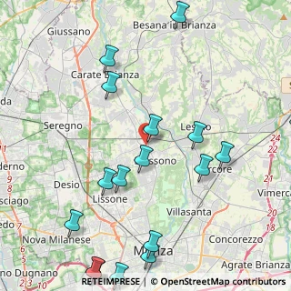 Mappa 20050 Macherio MB, Italia (5.41941)