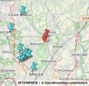 Mappa Cascina Pirotta, 20853 Biassono MB, Italia (4.70091)