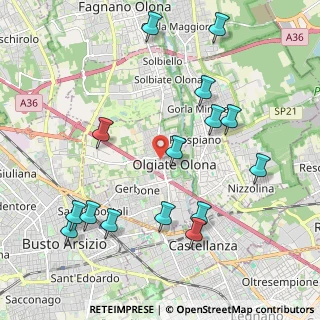 Mappa Via Bellotti, 21057 Olgiate Olona VA, Italia (2.32)