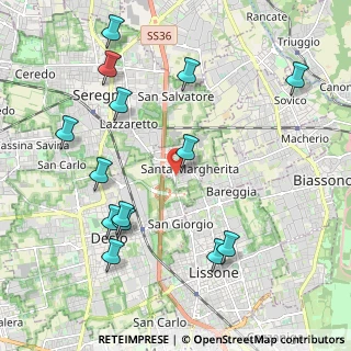 Mappa Via Don Carlo Gnocchi, 20851 Lissone MB, Italia (2.36929)