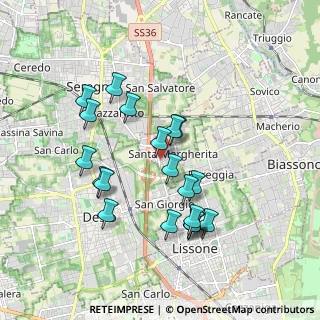 Mappa Via Don Carlo Gnocchi, 20851 Lissone MB, Italia (1.7295)