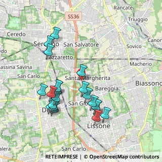 Mappa Via Don Carlo Gnocchi, 20851 Lissone MB, Italia (1.937)