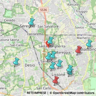 Mappa Via Don Carlo Gnocchi, 20851 Lissone MB, Italia (2.36667)