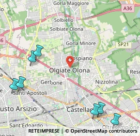 Mappa Via Oslavia, 21057 Olgiate Olona VA, Italia (3.54182)