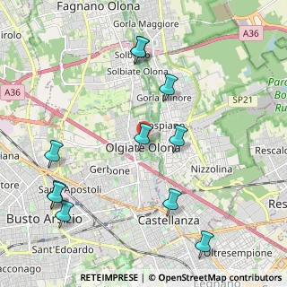 Mappa Via Luigi Tovo, 21057 Olgiate Olona VA, Italia (2.42545)