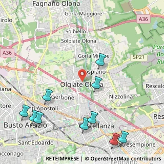 Mappa Via Luigi Tovo, 21057 Olgiate Olona VA, Italia (2.92)
