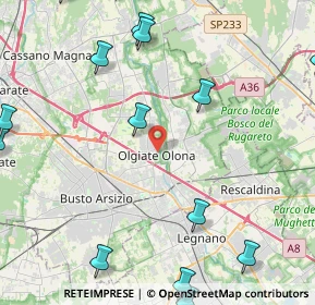 Mappa Via Oslavia, 21057 Olgiate Olona VA, Italia (6.8105)