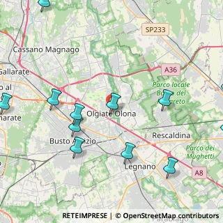 Mappa Via Luigi Tovo, 21057 Olgiate Olona VA, Italia (5.53917)