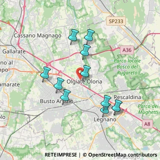 Mappa Via Alfieri Vittorio, 21057 Olgiate Olona VA, Italia (3.60091)