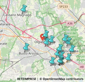 Mappa Via Alfieri Vittorio, 21057 Olgiate Olona VA, Italia (4.088)