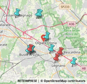 Mappa Via Alfieri Vittorio, 21057 Olgiate Olona VA, Italia (3.8525)
