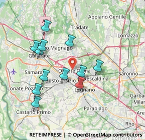 Mappa Via Alfieri Vittorio, 21057 Olgiate Olona VA, Italia (7.035)