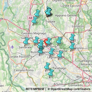 Mappa Via Alfieri Vittorio, 21057 Olgiate Olona VA, Italia (7.625)