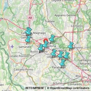 Mappa Via Alfieri Vittorio, 21057 Olgiate Olona VA, Italia (6.28333)